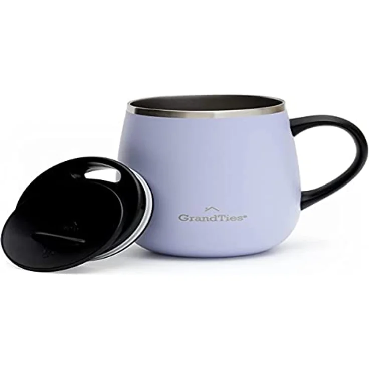 Grandties Isolierter Kaffeebecher mit Griff, Schiebedeckel für spritzwassergeschützte 473 ml, Form Thermosbecher mit doppelwandigem Vakuum-Edelstahl, hält Getränke heiß & kalt–Sanctuary – Bild 5