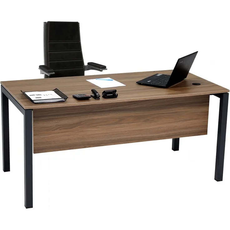 Schreibtisch Tetra, 160 x 80 x 75 cm, Nussbaum Dekor/anthrazit RAL 7016