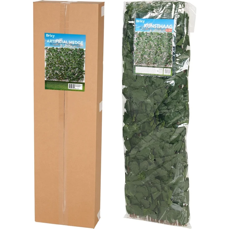 Brixy Künstliche Hecke – ausziehbar – 180 x 90 cm – Künstliche Efeu – Künstliche Pflanzen Für Außen Und Innen – Gefälschte Pflanze – Kunst Efeu – Ausziehbar – Gartenschirm – Balkonbespannung – Bild 9