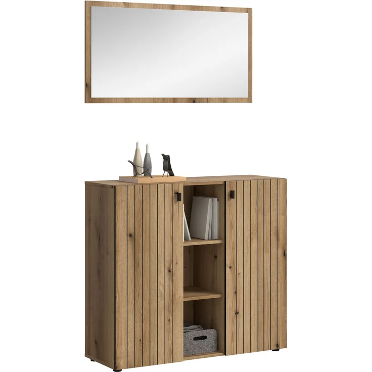 Garderobenkombination (B/H/T: 106x192x37 cm) in Evoke Oak Nachbildung – Bild 1