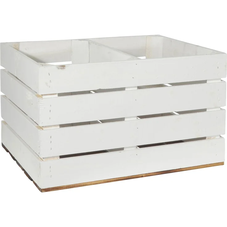 CHICCIE 3 Set Holzkiste Grete Weiß Geflammt - Kurzes Regal Obstkiste Dekokiste Weinkiste – Bild 7