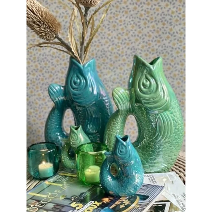 Gift Company Monsieur Carafon Fisch Vase XS lagoon 0 2 Liter – Bild 4