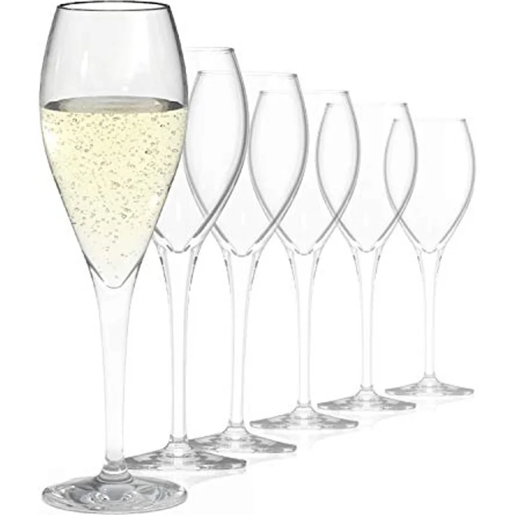 SAHM Champagnerglas Champagner Gläser 6 STK - Champagnerflöten a 220 ml, Edles Glas, 100% recycelbar – Bild 1