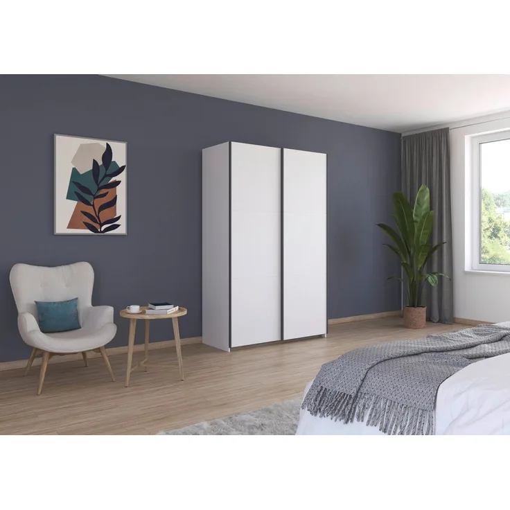 rauch Schwebetürenschrank Kleiderschrank Drehtürenschrank Schrank Garderobe KRONACH (in 3 Ausstattungen BASIC/CLASSIC/PREMIUM, Breiten 131/175/218/261 cm) optional ohne, mit 1 oder 2 Spiegel, viel Stauraum MADE IN GERMANY