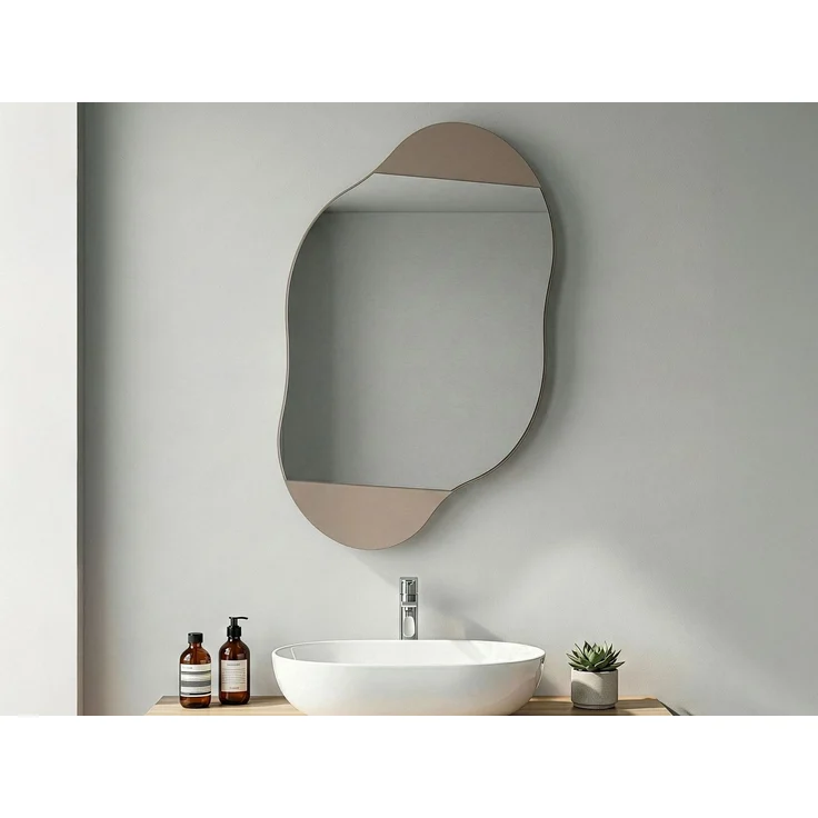 Skye Decor 'Cloud Storage Bathroom Wall Mirror - Light Mocha' Badezimmerschrank, Hell-Mokka, 60 x 75 x 13 cm – Bild 2