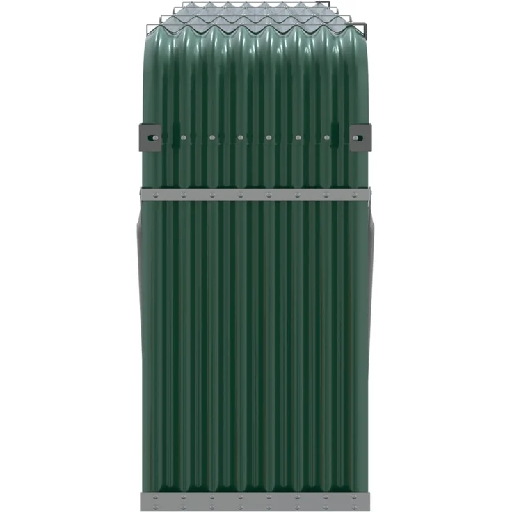 vidaXL Kaminholzunterstand Grün 234x45x100 cm Verzinkter Stahl 364545 – Bild 4
