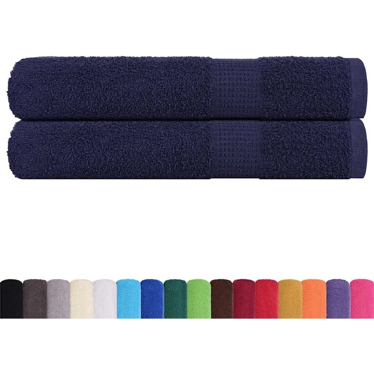 vidaXL Handtücher FROGN 2 Stk. Marineblau 100x200 cm 360 g/m² 136794 – Bild 2