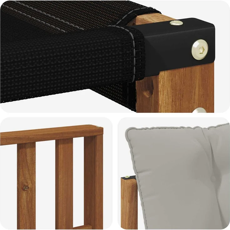 vidaXL Outdoor-Sofagarnitur 7 stk. 7-Sitzer Natur und Hellgrau 3368878 – Bild 9