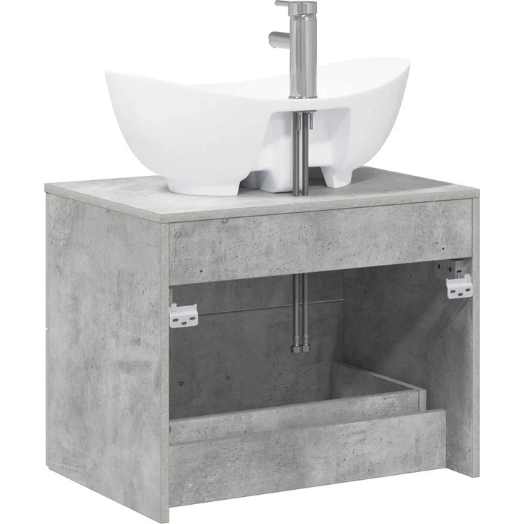 vidaXL Waschbeckenschrank Betongrau 62,5 x 44,5 x 80 cm Holzwerkstoff 3404401 – Bild 7