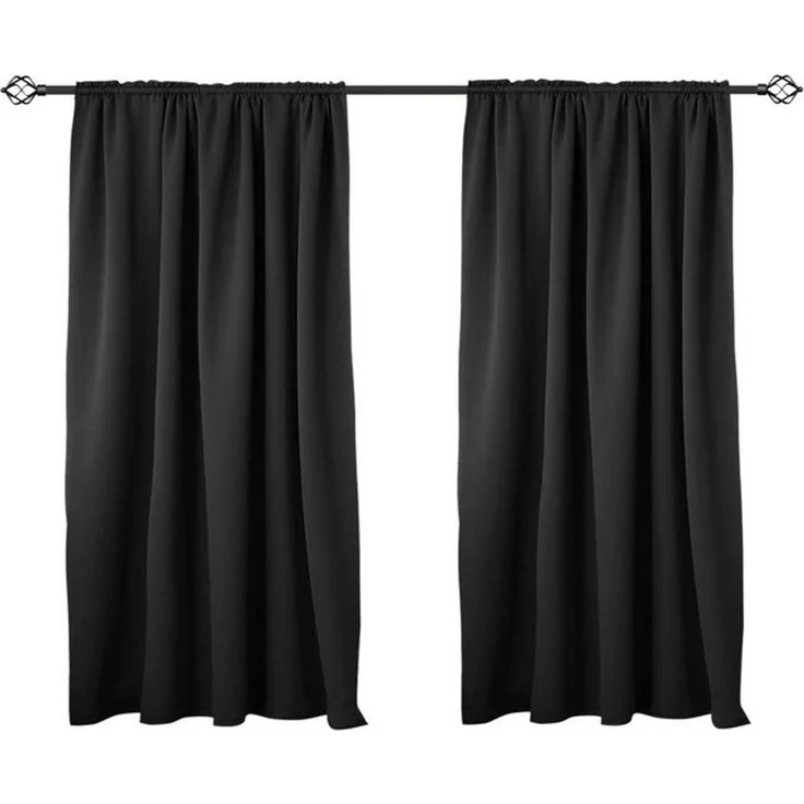 Woltu Gardine (2 St), Kräuselband für Schiene, Thermo-/Verdunklungsvorhang – Bild 4