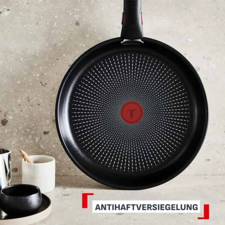 Tefal Ingenio Comfort Max 8-tlg. Kochgeschirr-Set, Titanium Antihaftversiegelung, stapelbar, platzsparend, Thermo-Signal, für alle Herdarten, sicherer Griff, mühelose Reinigung, Edelstahl, L966S844 – Bild 6