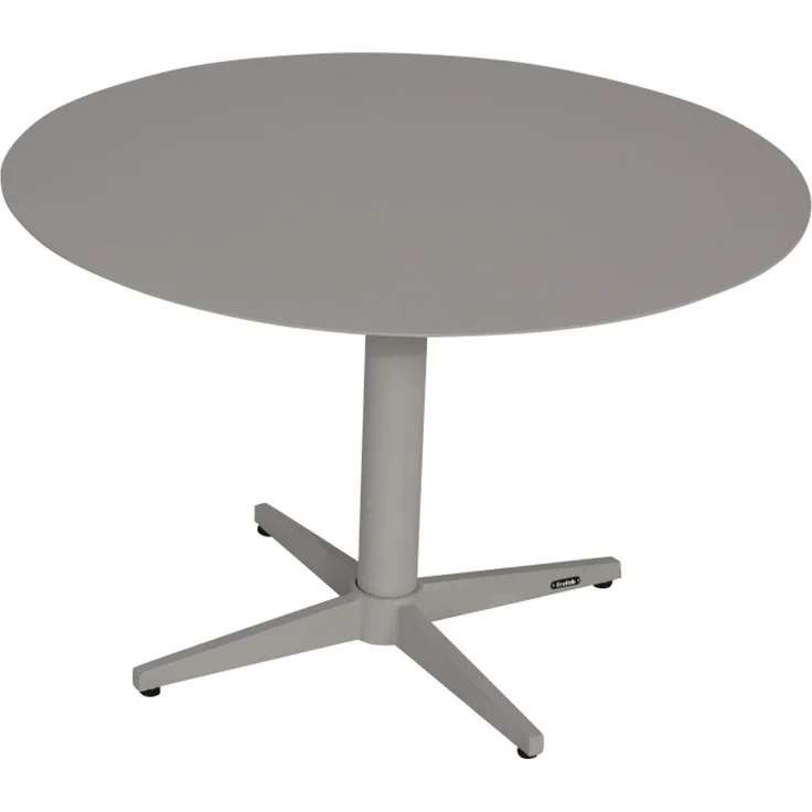 Gartencouchtisch Mill aus Aluminium, modern, rund in Taupe, Ø 75 cm, pulverbeschichtet – Bild 1
