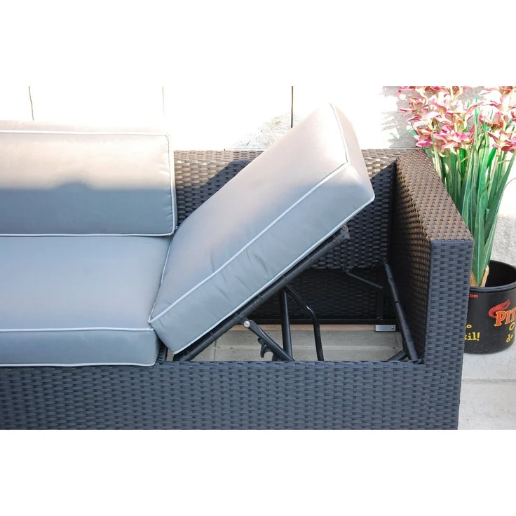 Ragnarök Möbel-Design Gartenlounge-Set Lounge Set Narvik, (Set, Ecklounge, Polyrattan, Alu), Sitzpolster ca. 16 cm dick und haben 2 intergrierte Härtegrade – Bild 3