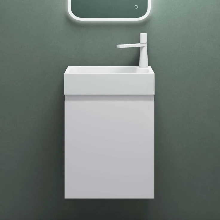 Mai & Mai Badmöbel-Set Gäste Wc Waschbeckenunterschrank Waschtisch mit Unterschrank P02