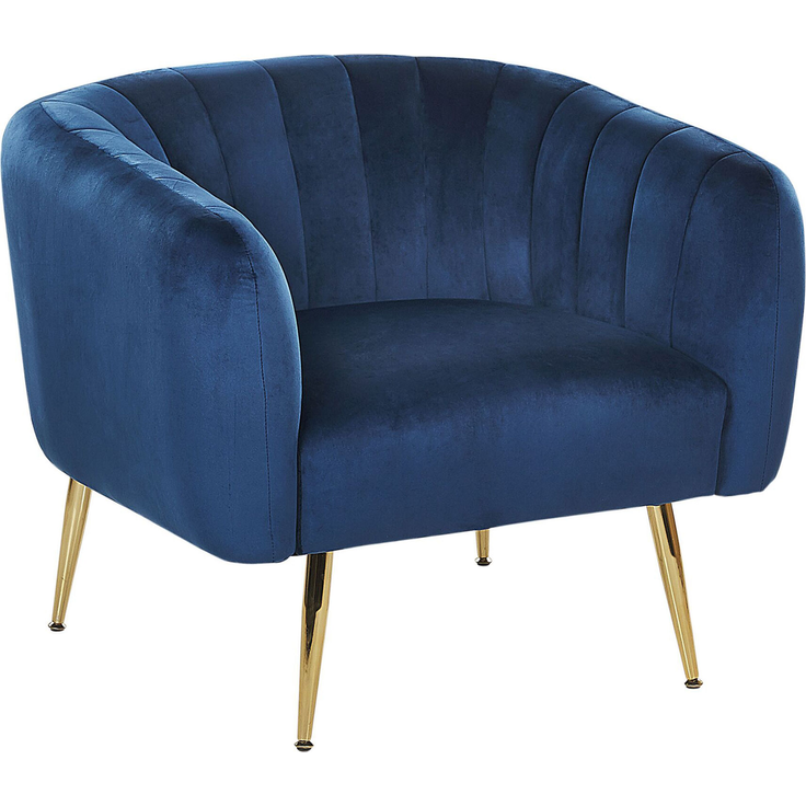 Sessel Samtstoff blau LACONIA