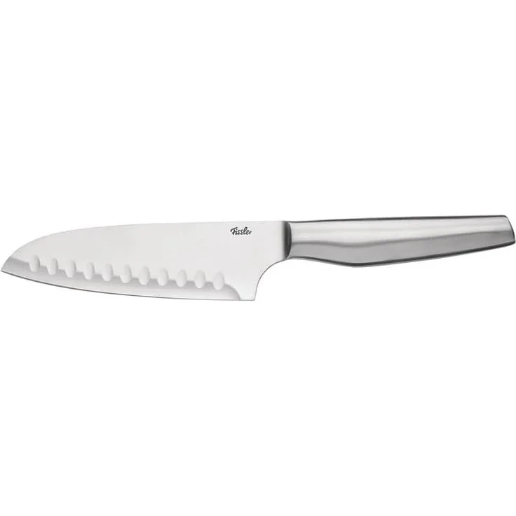 Fissler Santokumesser Essential, breite Klinge, Halbkropf, leicht gebogenes Klingenprofil, Kullen