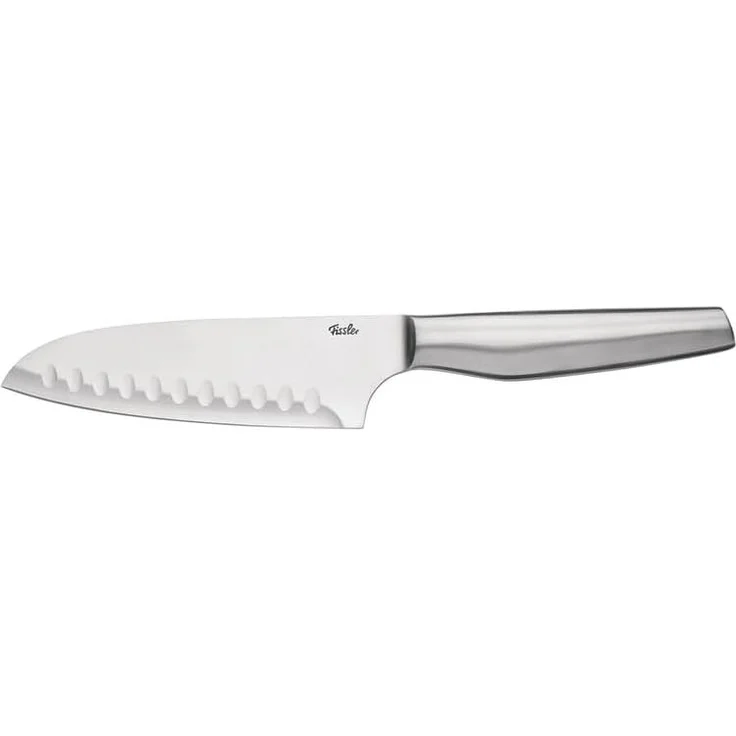 Fissler Santokumesser Essential, breite Klinge, Halbkropf, leicht gebogenes Klingenprofil, Kullen
