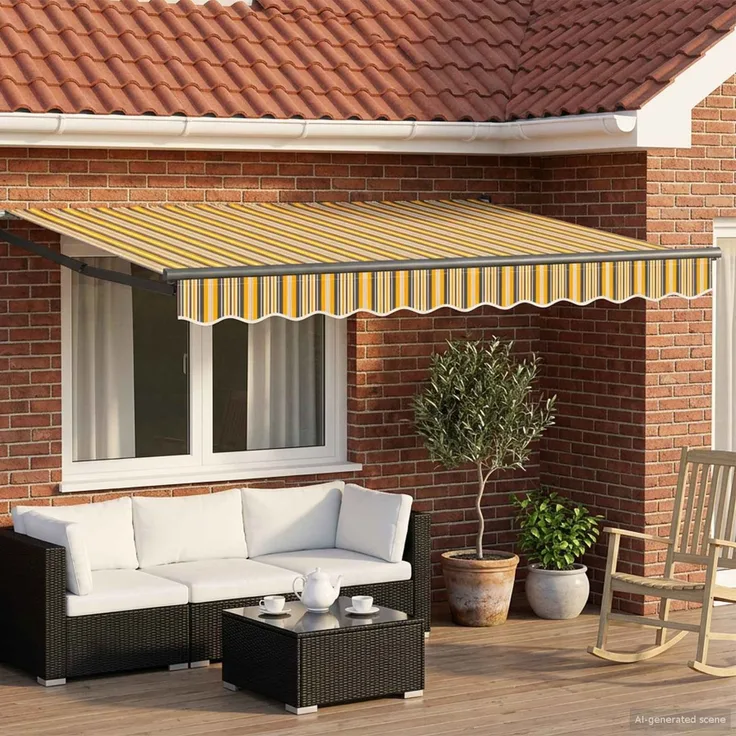 vidaXL Manuelle Gelenkarmmarkise mit LEDs 2,5x2 m 3419352