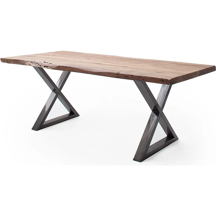 Baumkantentisch >Calabria< in Akazie natur / antik - 240x79,5x100 (BxHxT) – Bild 2