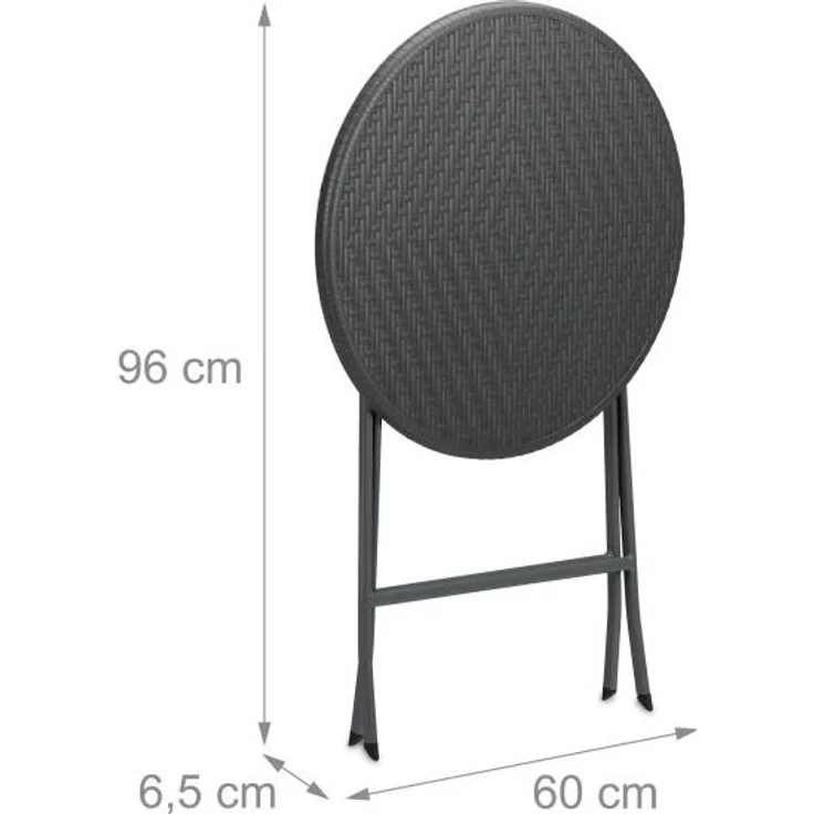 Runder Gartentisch in Rattan-Optik – Bild 5