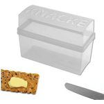 WestCraft Brotkorb 1er, 2er, 4er Knäckebrot Box Set, für Sauerteig, Roggen Crisp Knäcke, Kunststoff (BPA frei), (1-tlg), Schweden Knäcke Brot in Scheiben, Aufbewahrung, kleine Mini Brotbox