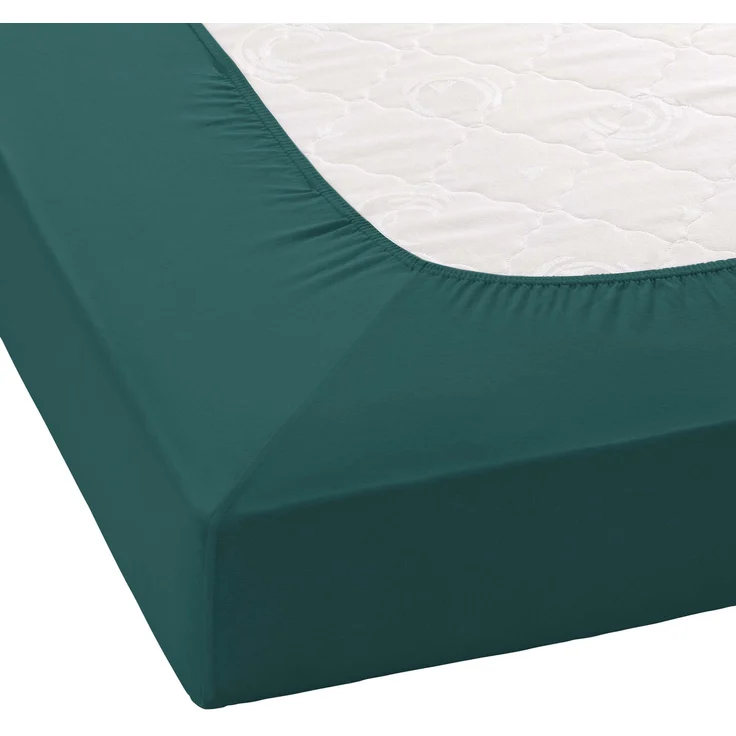 Janine Mako Jersey Spannbetttuch Bettlaken 180 - 200 x 200 cm OVP 5007 677 waldgrün – Bild 2