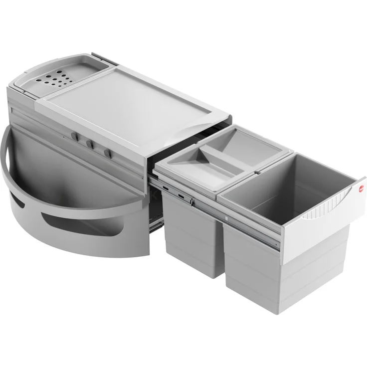 Abfallsorter RONDO-1 Plus / Hailo Rondo 90. 2/36 (3645-12) / Abfalleimer / Abfallsammler / Mülleimer / Eckschrank – Bild 1