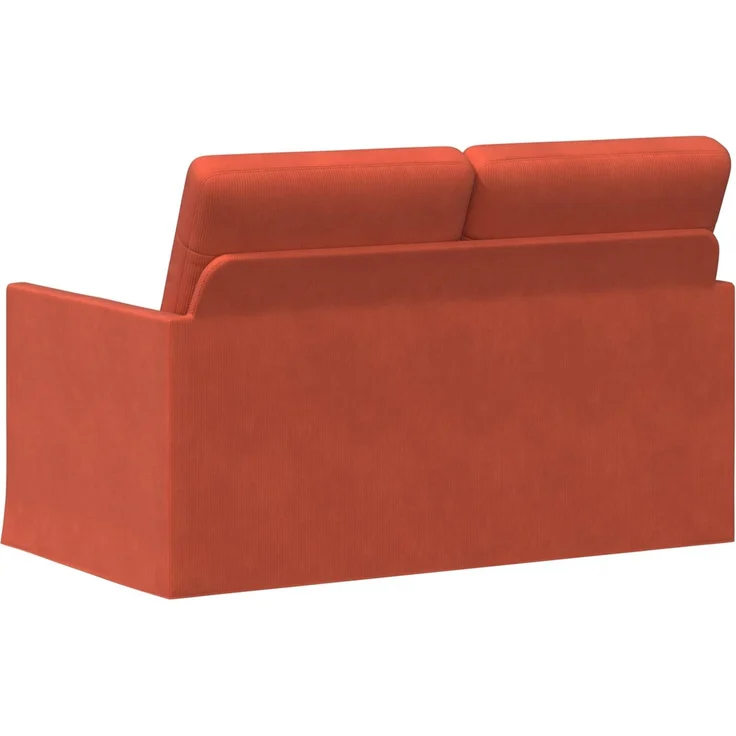 vidaXL 2-Sitzer Sofa Rot-Orange 130 x 81 x 82 cm Cordstoff 42041072 – Bild 4
