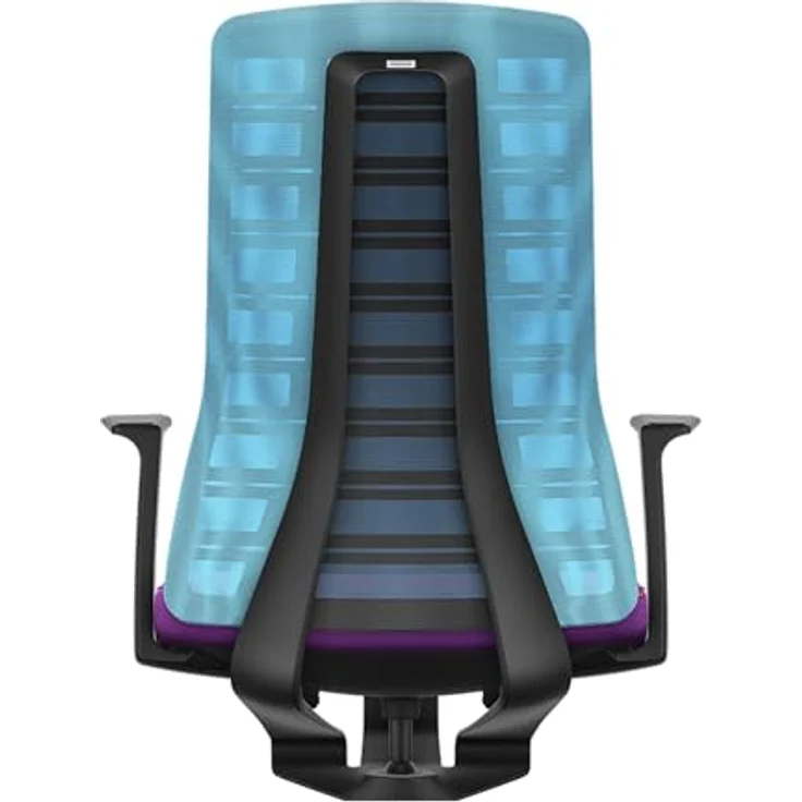 Interstuhl Bürostuhl Pure Active Edition, ergonomischer Drehstuhl mit Smart-Spring Technologie, 4D-Armlehne, Hellblau | Lila, Made in Germany – Bild 3