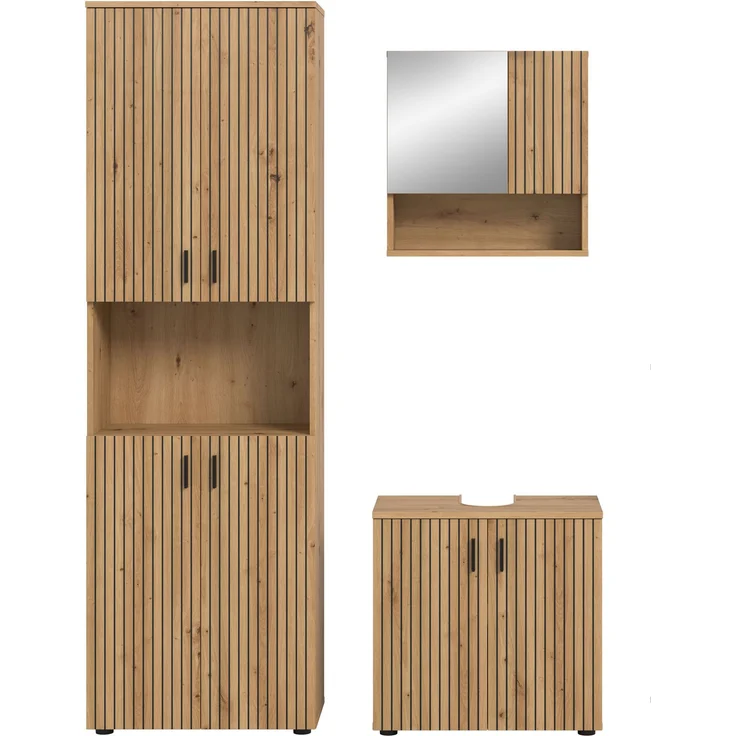 Badkombination B/H/T: 135x192x30 cm in Artisan Oak Nachbildung und -- – Bild 2