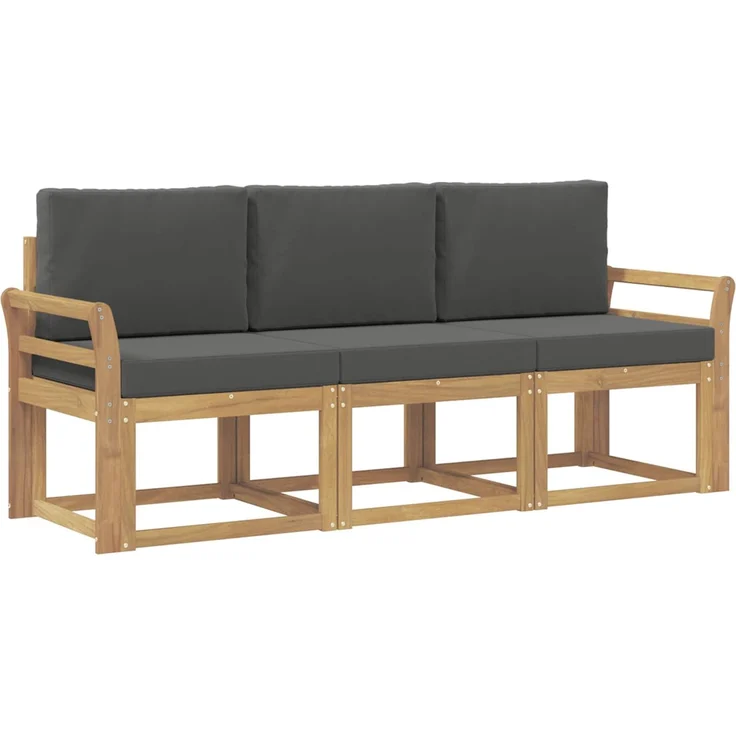 vidaXL Outdoor-Sofagarnitur 3 stk. White and Anthracite 3387176 – Bild 2