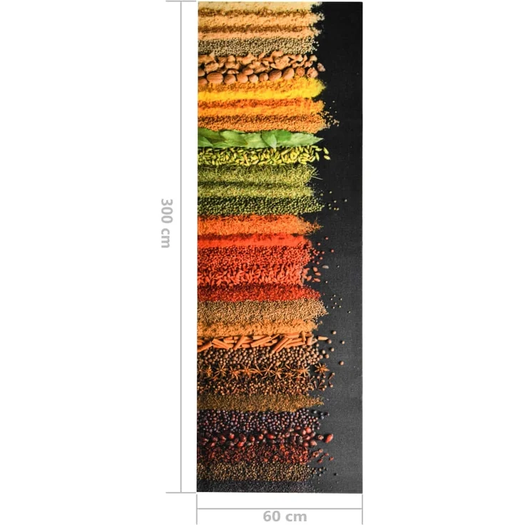 vidaXL Küchenteppich Waschbar Gewürze 60x300 cm 315954 – Bild 5