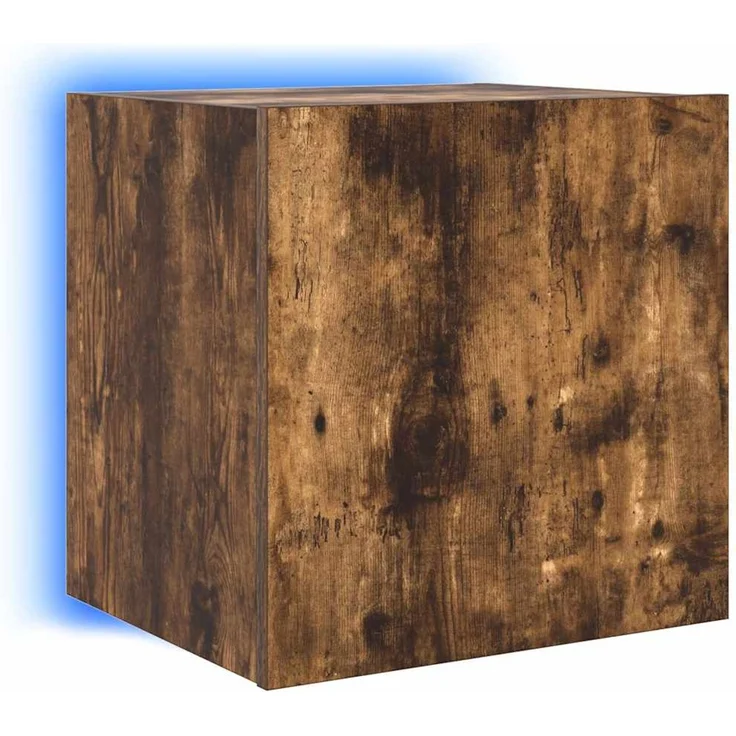 TV-Wandschrank, Fernsehschrank mit LED-Leuchten Räuchereiche 40,5x35x40 cm – Bild 5