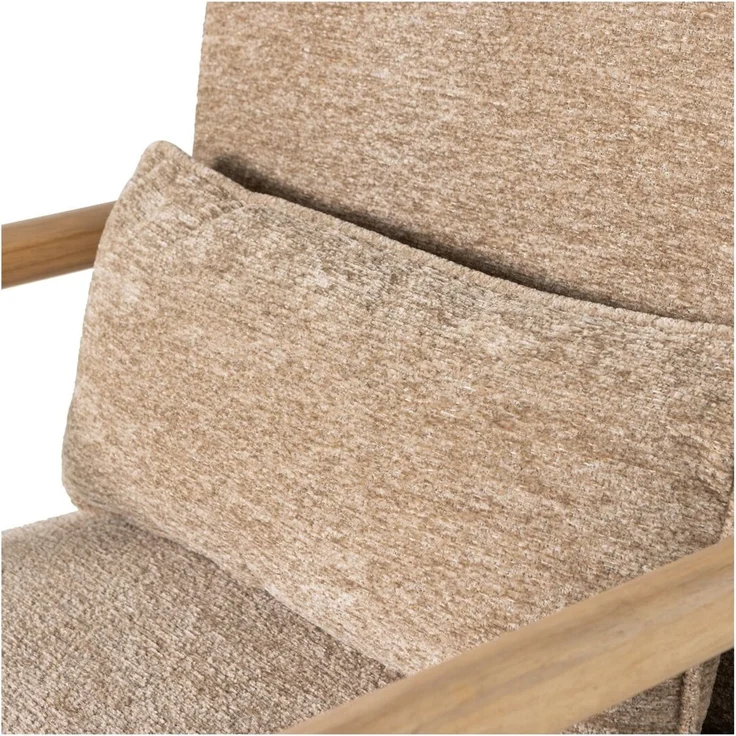 Sessel Mark - Chenille-Stoff Sand, Gestell Natur – Bild 6