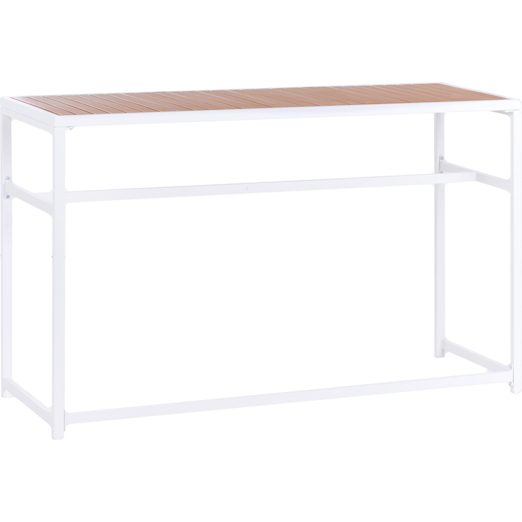 Garten Bartisch AVETRANA 150 cm 50 cm Braun Weiß