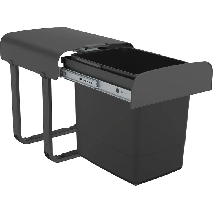 EKOTECH Abfallsammler ALADIN 15 (1x15) Liter mit Vollauszug, Orion Grey / ab 40 cm Schrankbreite / Abfalleimer – Bild 3