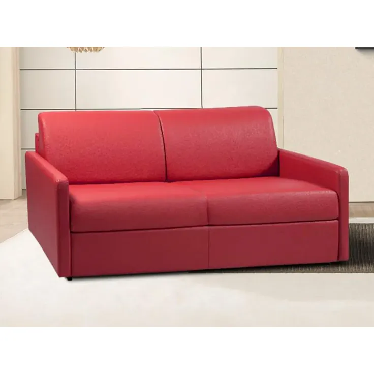 Schlafsofa 4-Sitzer CALIFE - Rot - Liegefläche: 160 cm - Matratzenhöhe: 18 cm