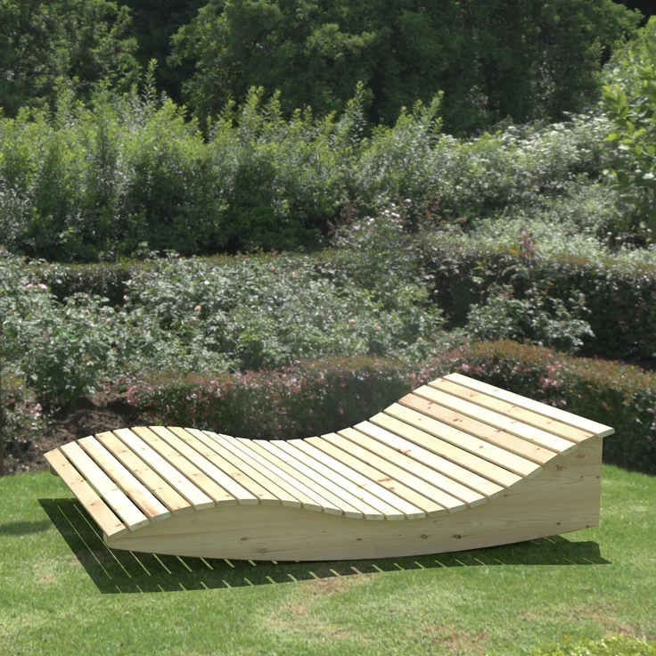 Gartenliege Himmelssofa "Pool-Moni" (Zirbe) 120cm – Bild 1