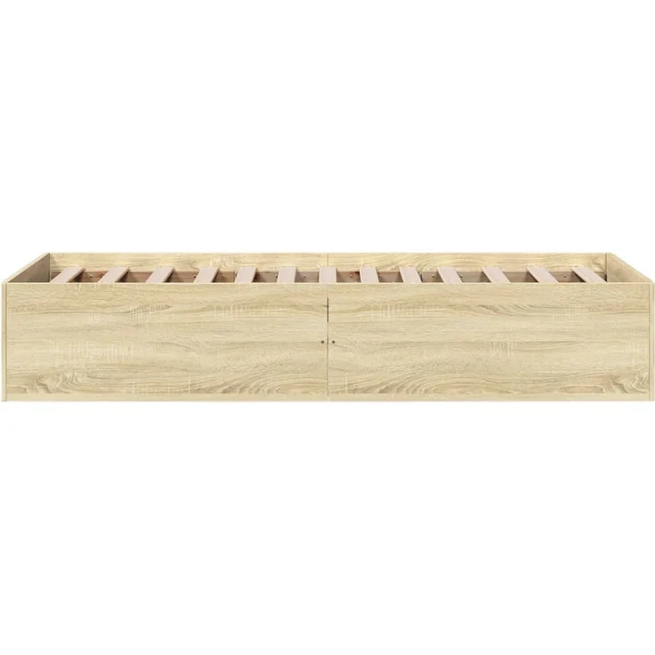 vidaXL Bettgestell Sonoma-Eiche 90x200 cm Holzwerkstoff 3281058 – Bild 4