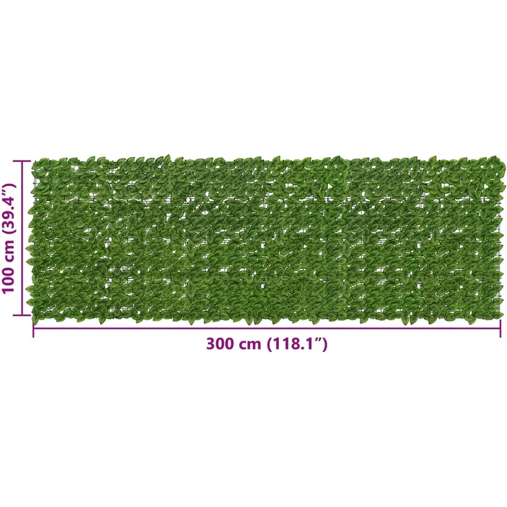 vidaXL Balkonsichtschutz mit Blättern Rechteckig 300 x 100 cm 42040643 – Bild 5