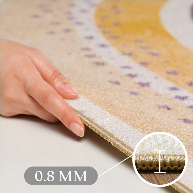 SIMPEX24 Teppich Regenbogen, Rechteckig, Höhe: 7 mm, Jungen-Mädchen Babyzimmer Teppich Kinderzimmer – Bild 2