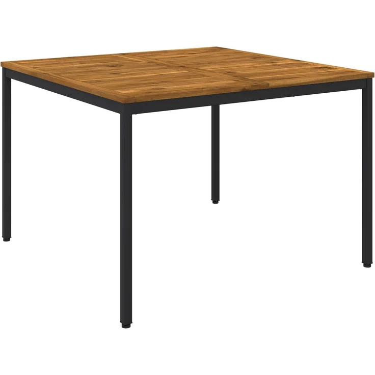 vidaXL Gartentisch NAARDEN Natürlich und Schwarz 110 x 108,5 x 75 cm 901316 – Bild 2