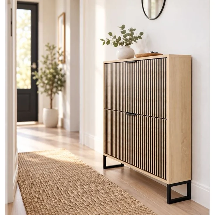 Relaxdays Schuhkipper gestreift mit 2 Fächern – Bild 5