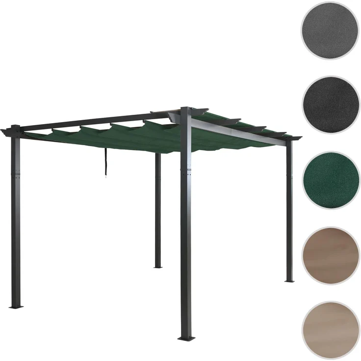 Mendler 'HWC-N93' Pergola, Aluminium grün, 3 x 4 m – Bild 10