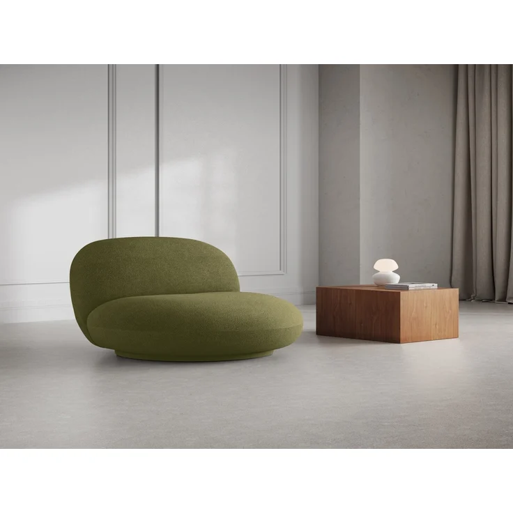 Micadoni Drehbarer Sessel Chuck Boucle Grün – Bild 5