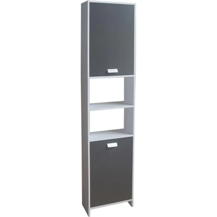 HTI-Living Badregal Badregal Grau/Weiß Thekla, Stück 1-tlg, Hochschrank Badschrank – Bild 2
