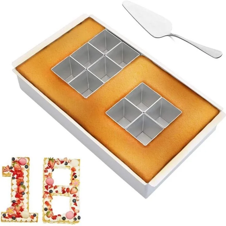 Backform Zahlen Buchstaben Kuchenform Set DIY Hochzeit Geburtstag – Bild 1