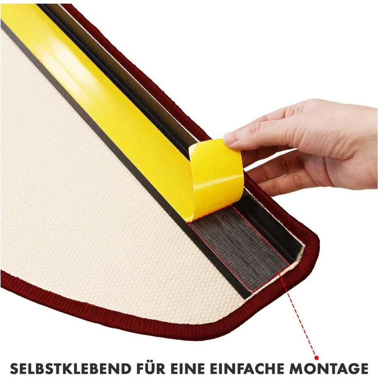 Floordirekt Stufenmatte Via Veneto, Erhältlich in vielen Farben & Größen, Treppenschutz, Halbrund, Höhe: 8,5 mm – Bild 3