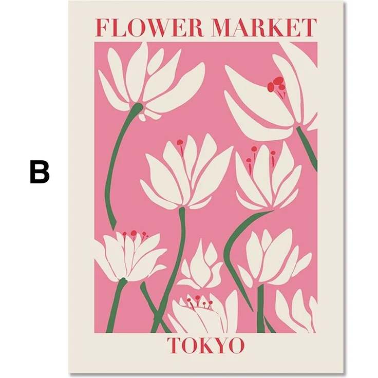 Poster Blumen Markt Tokio Henry Matisse & Keith Haring als Deko Print ohne Rahmen - A / 40 x 50 cm – Bild 4