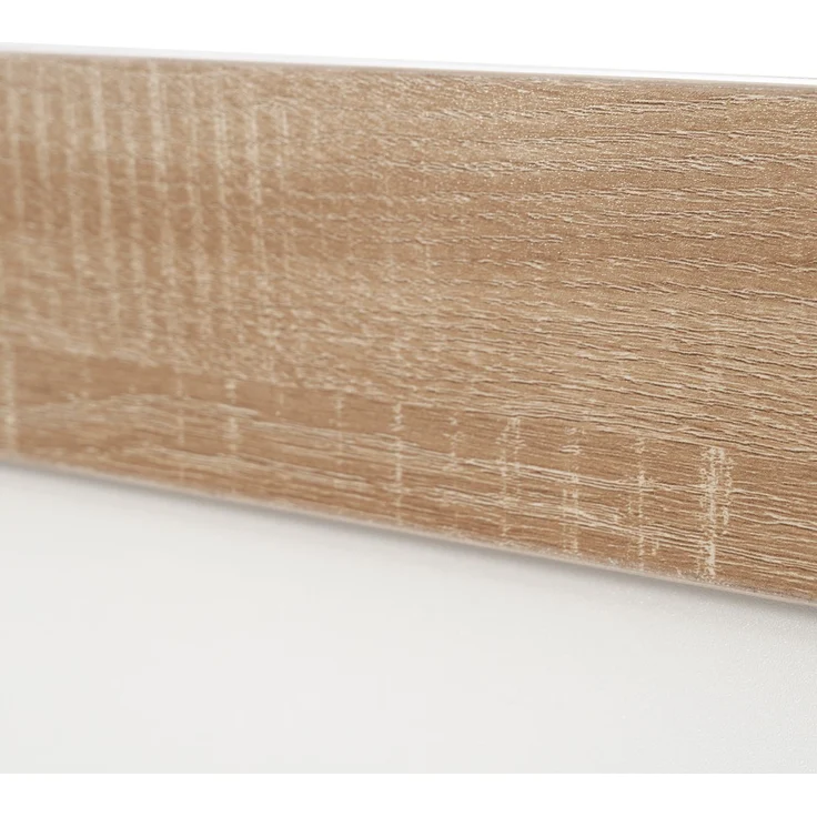 Merax Holzbett Schwebebett 140x200 Doppelbett mit Kopfteil & Lattenrost für Schlafzimmer Beige & Weiß – Bild 7